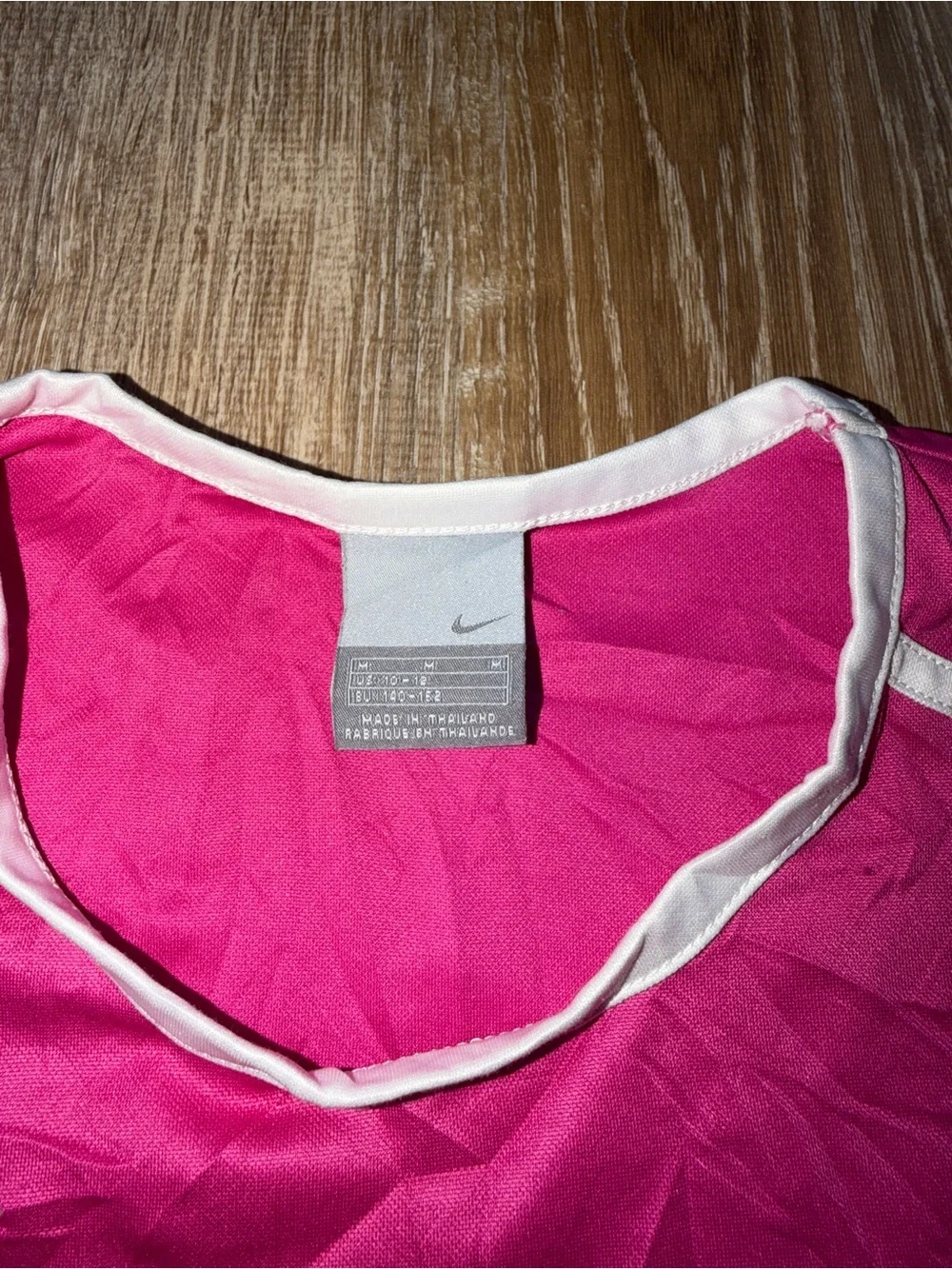 Vintage Y2K Nike Pink and White Athletic Tee